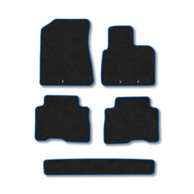 Car Mat Co Kia Sorento 2012-2015 (7 Seat) Car Mats Blue Trim Carpet Tailored  Easy Clean from B&Q