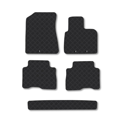 Car Mat Co Kia Sorento (2012-2015) (7 Seat) Rubber Car Mats Heavy-Duty Tailored Fit from B&Q
