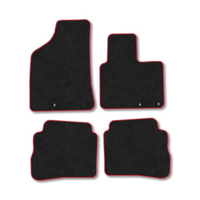 Car Mat Co Hyundai Santa Fe 2009-2012 (5 Seat) Car Mats Red Trim Carpet Tailored from B&Q