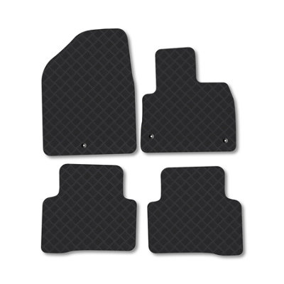 Car Mat Co Rubber Car Mats For Hyundai Santa Fe (2012-2018) Tailored Fit Heavy-Duty Durable from B&Q