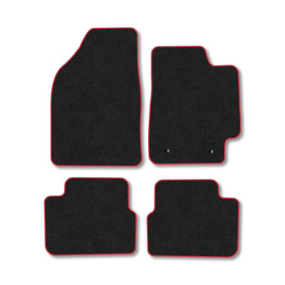 Car Mat Co Fiat Bravo (2007+) Car Mats Red Trim Carpet Tailored Fit Easy Clean With Clips from B&Q