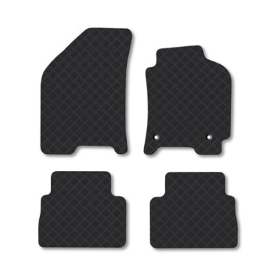 Car Mat Co Chevrolet Nubira (2003-2005) Rubber Car Mats Heavy-Duty Tailored Fit With Clips from B&Q