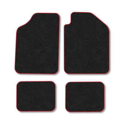 Car Mat Co Daihatsu Charade 2003-2007 Car Mats Red Trim Carpet Tailored Fit Easy Clean from B&Q