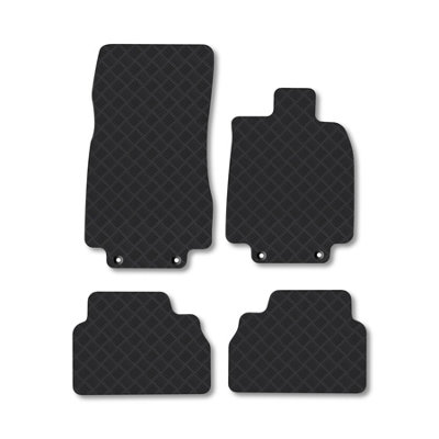Car Mat Co Mercedes S-Class 2000-2006 (W220) (Swb) Rubber Car Mats Heavy-Duty Tailored Fit from B&Q