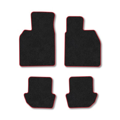 B&Q -  Ferrari Mondial 1980-1993 Car Mats Red Trim Carpet Tailored  Easy Clean Clips
