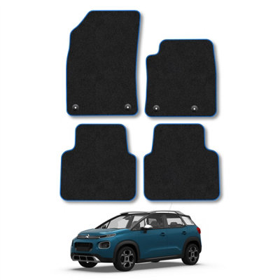 Car Mat Co Citroen C3 Aircross 2017+ Car Mats Blue Trim Carpet Tailored Fit Easy Clean from B&Q