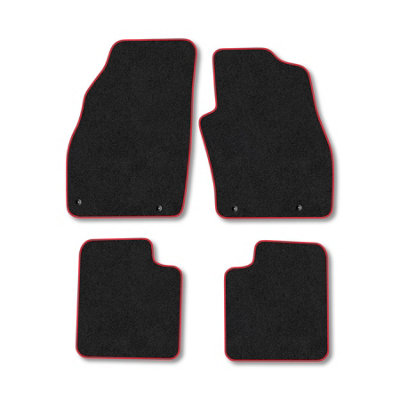 Car Mat Co Fiat Punto 2012-2018 Car Mats Red Trim Carpet Tailored Fit Easy Clean With Clips from B&Q