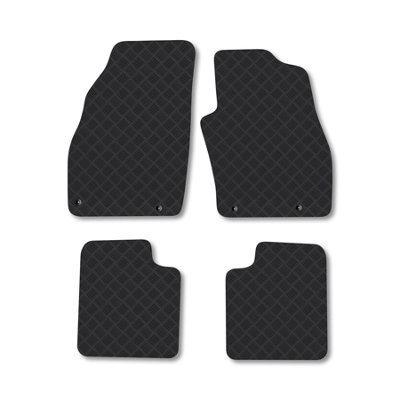 Car Mat Co Fiat Punto (2012-2018) Rubber Car Mats Heavy-Duty Tailored Fit With Clips from B&Q