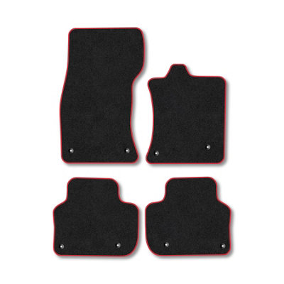 Car Mat Co Jaguar Xf (2015+) Car Mats Red Trim Carpet Tailored Fit Easy Clean With Clips from B&Q
