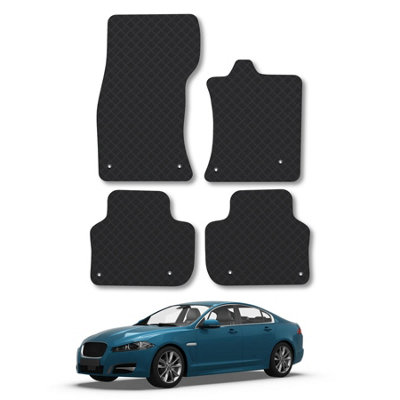 Car Mat Co Jaguar Xf (2015+) Rubber Car Mats Heavy-Duty Tailored Fit Waterproof Durable from B&Q