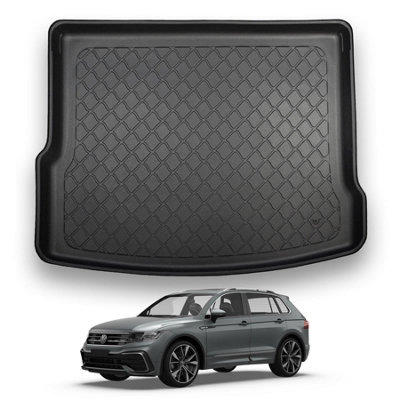 B&Q -  Vw Tiguan (2016-23) Boot Liner (Upper Boot Position) Premium Tailored Boot Mat Protector Waterproof Custom Accessory