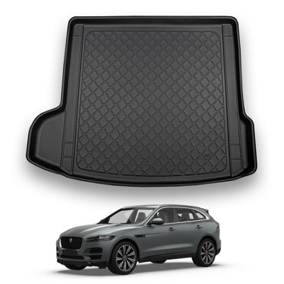 Nomad Jaguar F-Pace (2016-2020) Boot Liner Premium Tailored Boot Mat Protector Easy Install Thermoplastic Waterproof Raised Edges from B&Q