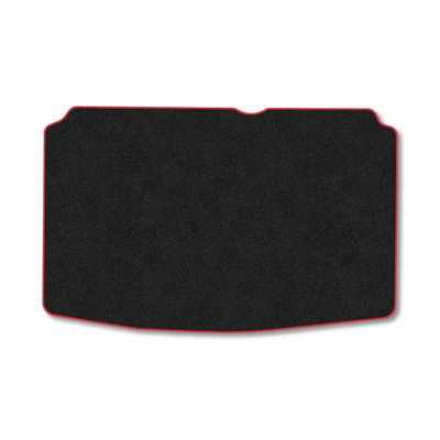 B&Q -  Carpet Boot Liner Compatible With Peugeot 206 (1998-2006) (Hatchback) Red Trim Carpet Tailored Fit 550Gsm Protector Boot Mat