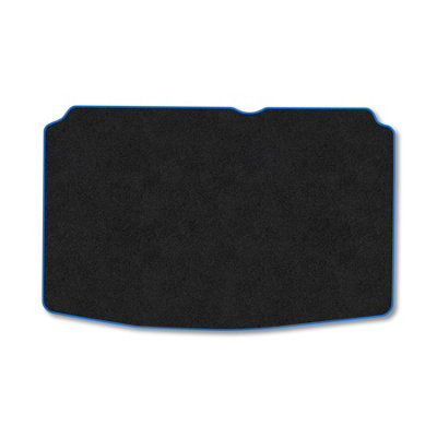 B&Q -  Carpet Boot Liner Compatible With Peugeot 206 (1998-2006) (Hatchback) Blue Trim Carpet Tailored Fit 550Gsm Protector Boot Mat