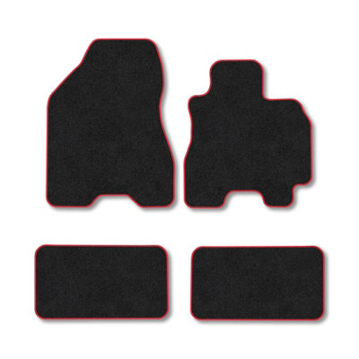 Car Mat Co Hyundai Tucson 2004-2009 Car Mats Red Trim Carpet Tailored  Easy Clean Clips from B&Q