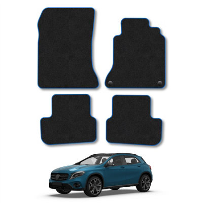 Car Mat Co Mercedes Gla 2014-2020 (X156) Car Mats Blue Trim Carpet Tailored Fit Easy Clean from B&Q