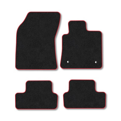 Car Mat Co Renault Megane Hatchback 2017-2022 Car Mats Red Trim Carpet Tailored from B&Q