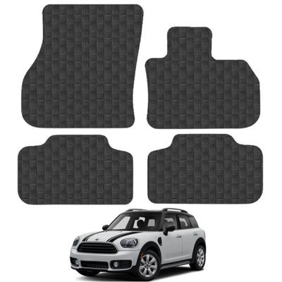 Car Mat Co Rubber Car Mats For Mini Countryman (2017+) (R60) Tailored Fit 4Pc Heavy-Duty from B&Q