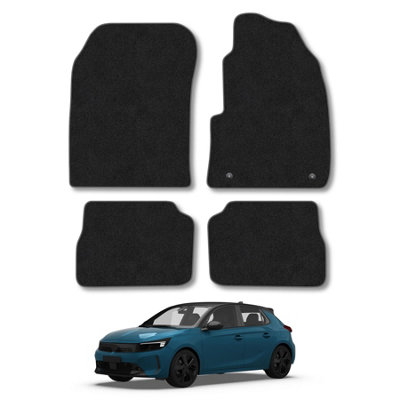 Car Mat Co Vauxhall Corsa-E 2020+ Car Mats Grey Trim Carpet Tailored  Easy Clean Clips from B&Q