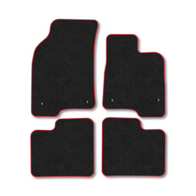 Car Mat Co Fiat Panda (2015+) Car Mats Red Trim Carpet Tailored Fit Easy Clean With Clips from B&Q