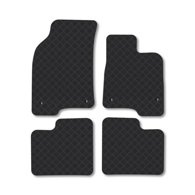Car Mat Co Fiat Panda (2015+) Rubber Car Mats Heavy-Duty Tailored Fit Waterproof Durable from B&Q