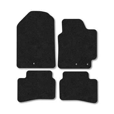 Car Mat Co Kia Rio (2017+) Car Mats Black Carpet Tailored Fit Easy Clean With Clips from B&Q