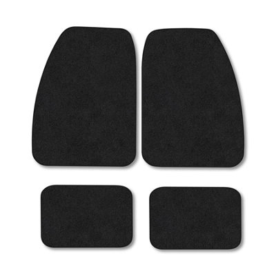 Car Mat Co Carpet Car Mats For Universal Mats Black Trim Tailored Fit Easy-Clean Anti-Slip from B&Q