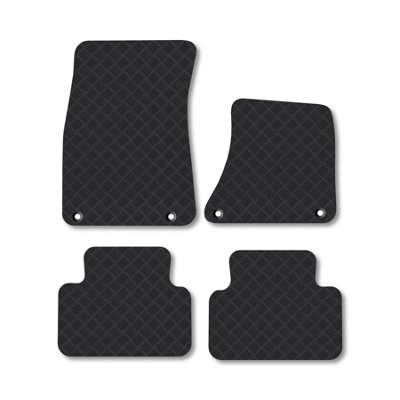 B&Q -  Porsche Macan (2016+) Rubber Car Mats Heavy-Duty Tailored Fit With Clips