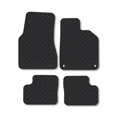 Car Mat Co Renault Twingo (2014+) Rubber Car Mats Heavy-Duty Tailored Fit With Clips from B&Q