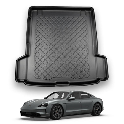 Nomad Porsche Taycan (2020+) Boot Liner Premium Tailored Boot Mat Protector Easy Install Thermoplastic Waterproof Raised Edges from B&Q