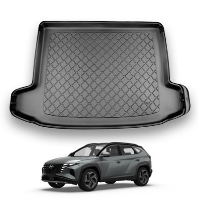 Nomad Hyundai Tucson (2021+) Boot Liner Premium Tailored Boot Mat Protector Easy Install Thermoplastic Waterproof Raised Edges from B&Q