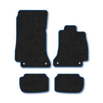 B&Q -  Mercedes E-Class 2016+ (C238) (Coupe) Car Mats Blue Trim Carpet Tailored Fit
