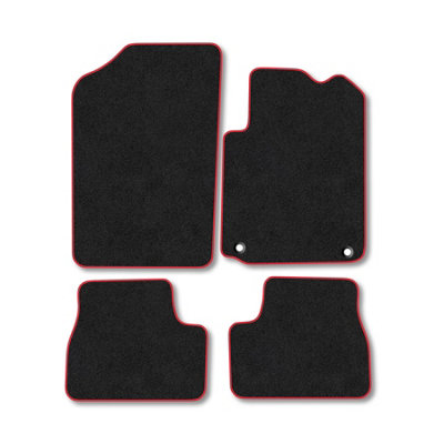 B&Q -  Citroen Ds3 (2016+) Car Mats Red Trim Carpet Tailored Fit Easy Clean With Clips