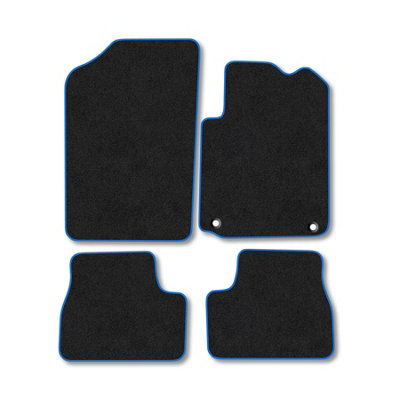 B&Q -  Citroen Ds3 (2016+) Car Mats Blue Trim Carpet Tailored Fit Easy Clean With Clips