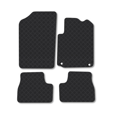 B&Q -  Citroen Ds3 (2016+) Rubber Car Mats Heavy-Duty Tailored Fit Waterproof Durable