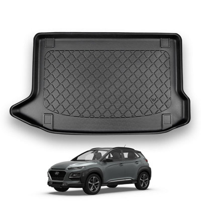 Nomad Hyundai Kona (2017+) Boot Liner (Upper Boot PositionHybrid) Premium Tailored Boot Mat Protectorwaterproof Accessory from B&Q