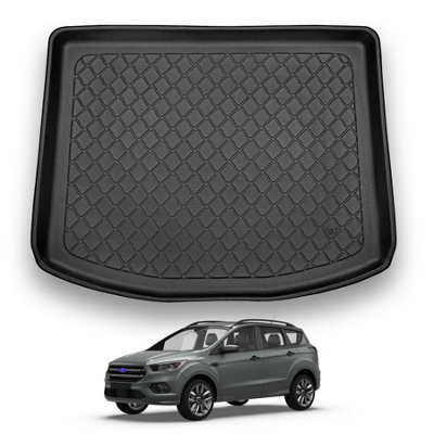 Nomad Ford Kuga (2013-2020) Boot Liner Premium Tailored Fit Boot Mat Protector Easy Install Thermoplastic Waterproof Raised Edges from B&Q
