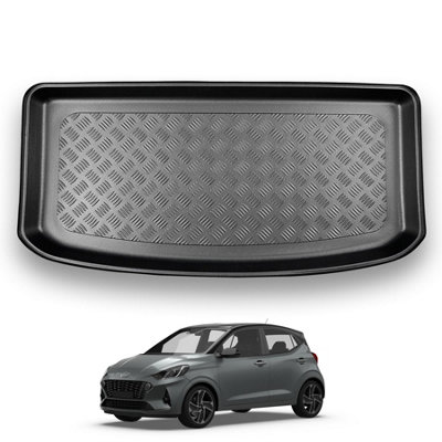 Nomad Hyundai I10 (2020+) Boot Liner (Non-Adjustable Boot Floor) Tailored Boot Mat Protector Waterproof Raised Edges Accessory from B&Q