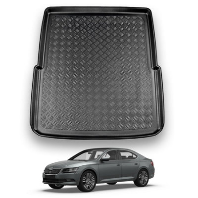 Nomad Skoda Superb (2015-2023) Boot Liner (Not For Phev Models) Tailored Boot Protector Waterproof Raised Edges Accessory from B&Q