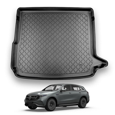 Nomad Mercedes Eqc (2019+) Boot Liner Premium Tailored Fit Boot Mat Protector Easy Install Thermoplastic Waterproof Raised Edges from B&Q