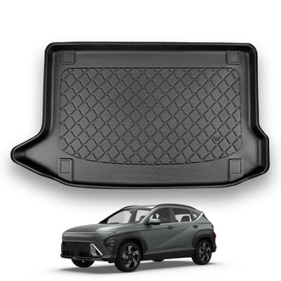 Nomad Hyundai Kona (2018+) (Electric) Boot Liner (Upper Boot Position) Premium Tailored Boot Mat Protector Waterproof Accessory from B&Q