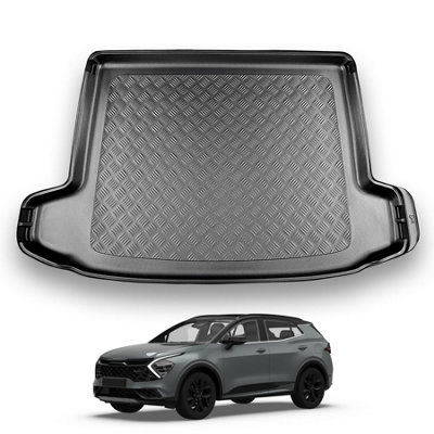 B&Q -  Kia Sportage (2021+) Boot Liner (Upper Boot Position) Tailored Boot Protector Waterproof Raised Edges Custom Fit Accessory