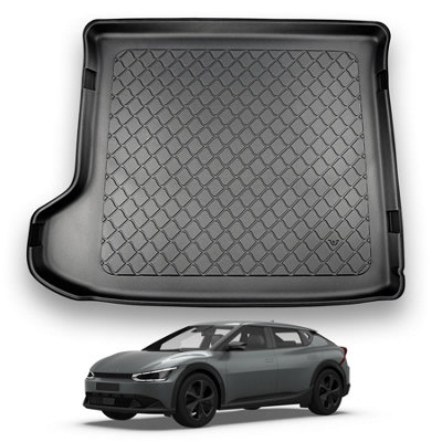 B&Q -  Kia Ev6 (2021+) Boot Liner (Upper Boot Position) Premium Tailored Boot Mat Protector Waterproof Raised Edges Accessory