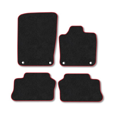 B&Q -  Porsche Panamera 2010+ Car Mats Red Trim Carpet Tailored  Easy Clean Clips