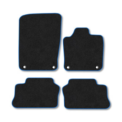 B&Q -  Porsche Panamera 2010+ Car Mats Blue Trim Carpet Tailored  Easy Clean Clips