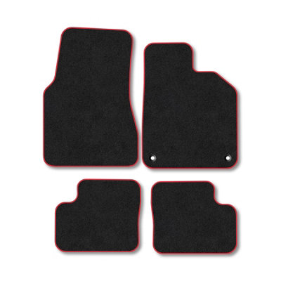 Car Mat Co Renault Twingo 2014+ Car Mats Red Trim Carpet Tailored Fit Easy Clean With Clips from B&Q