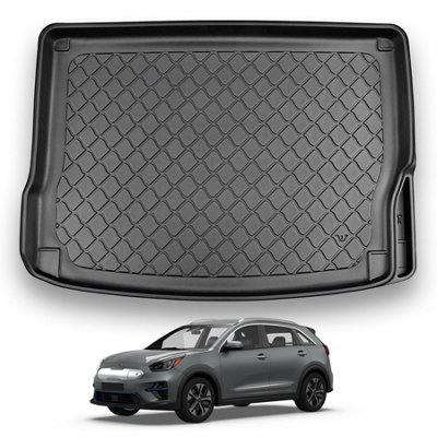 B&Q -  Kia E-Niro (2018-2022) Boot Liner (Upper Boot Position) Premium Tailored Boot Mat Protector Thermoplastic Waterproof