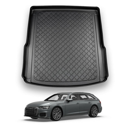 Nomad Audi A6 Avant (2018+) Boot Liner Premium Tailored Fit Boot Mat Protector Easy Install Thermoplastic Waterproof Raised Edges from B&Q