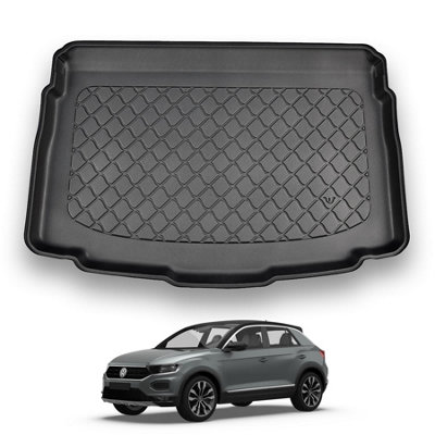 B&Q -  Vw T-Roc (2017+) Boot Liner (Lower Boot Position) Premium Tailored Boot Mat Protector Waterproof Raised Edges Accessory