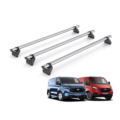 B&Q - Ford Transit Custom Roof Rack Fits (H1 Roof) 2013+ 3X Bars  Kammbar Fleet Only Suitable For Standard (H1) Roof